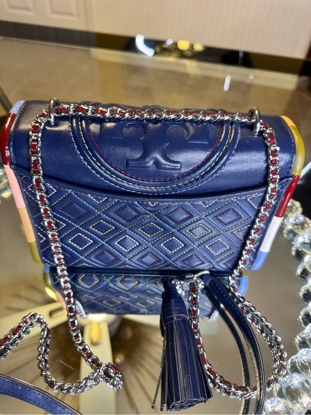 Tory Burch Fleming Small Piping quilted leather shoulder bag - Picture 7 of 14